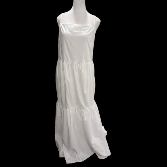 Rag & Bone Leilah Poplin Dress Elegant White Maxi Dress Brand New Large - Picture 4 of 12